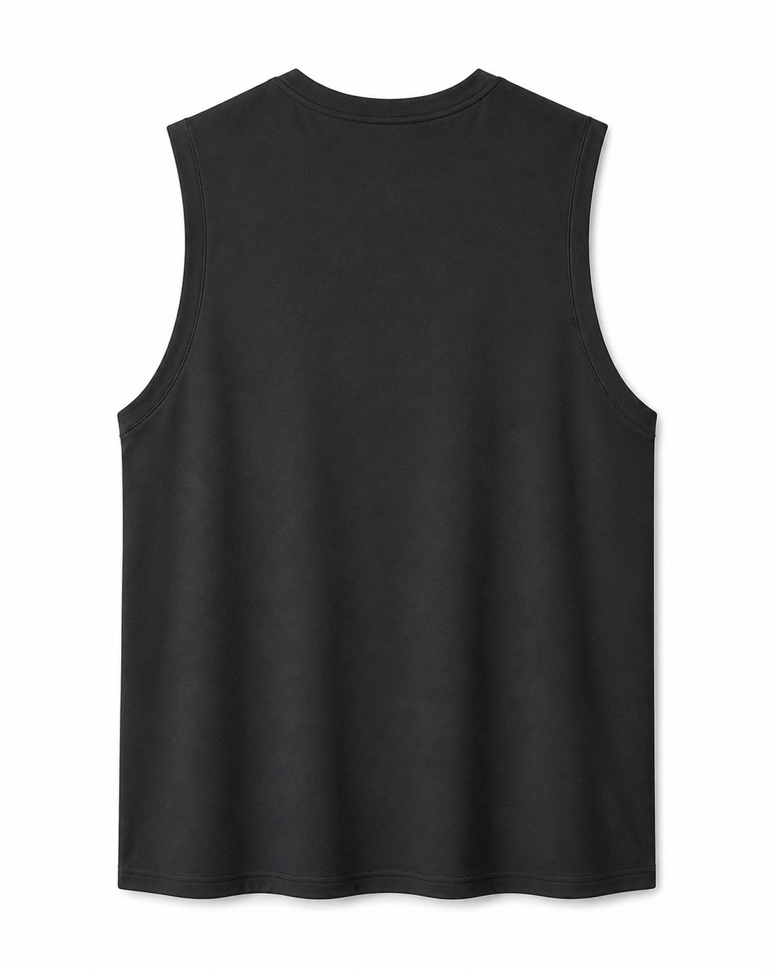 TWENTY Performance Vest in midnight black, lightweight athletic vest with moisture-wicking fabric, designed for active workouts.