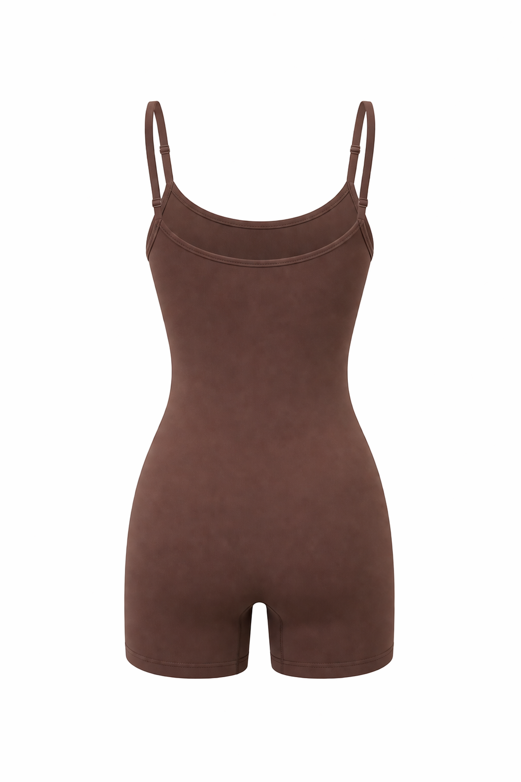 TWENTY Fitness Cocoa Sculpt Unitard showing fitted athletic one-piece with long sleeves and high neckline on a plain background